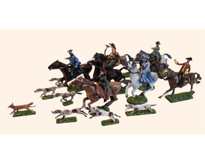 Willie Box 032 - Hunt scene English with a fox - T.S. Willie Box Kit